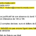RAHARISON Gisèle dit dans son rapport que les 37.245 USD envoyé à EMERGENT n’est pas encore sur ELIONET