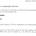 Cisco dit qu’il ne raconnait pas Emergent en tant que partenaire autorisé du channel Cisco