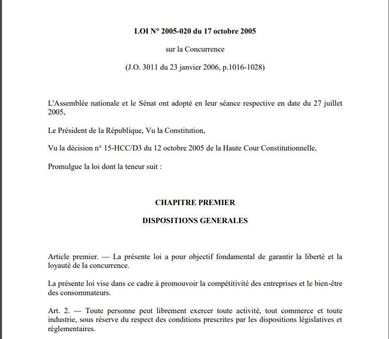 Article 2 - Toute personne peut librement exercer toute activité, tout commerce et toute industrie à Madagascar